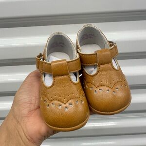 L'Amour Toddler Mary Jane Shoes in Tan Brown
